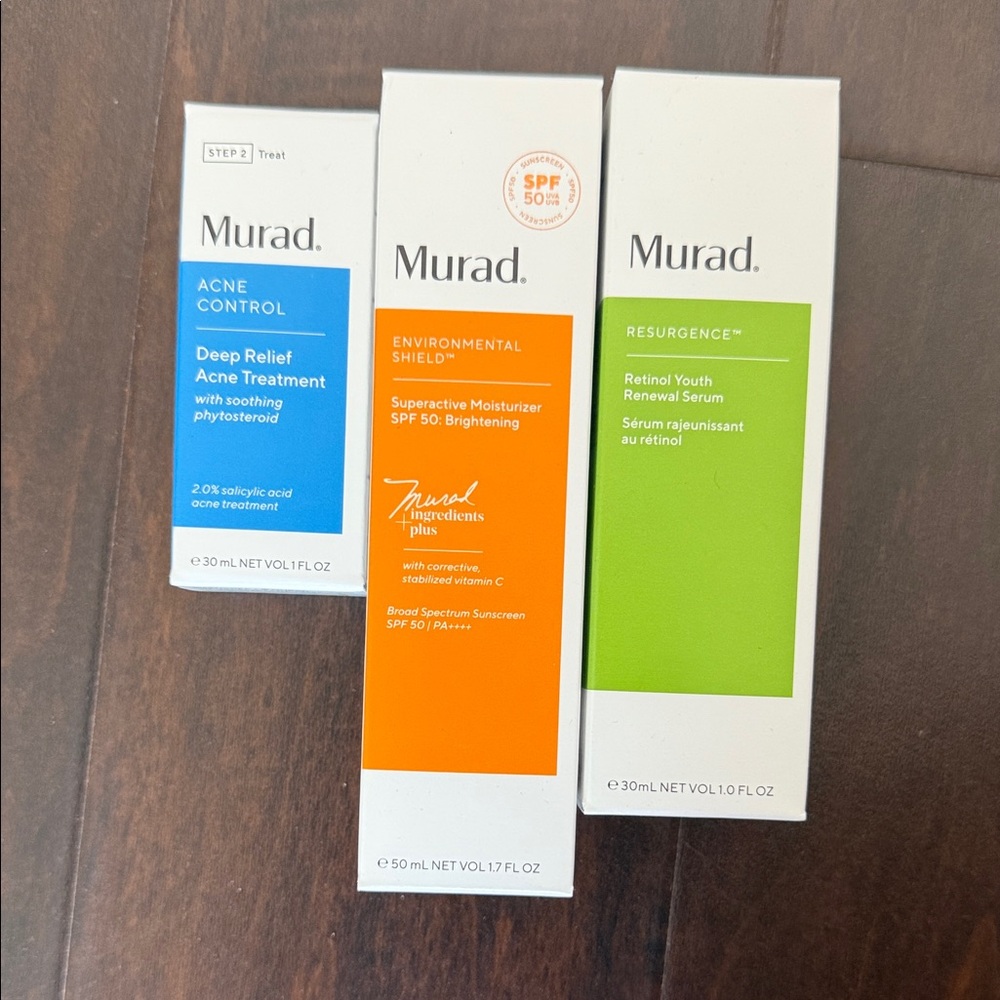 Murad Acne & Blemish Skincare Trio - Blue, Orange, White
